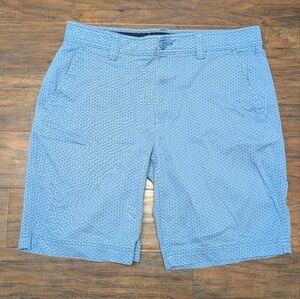 St. John's Bay Flat Front Shorts Blue Pattern Comfort Stretch